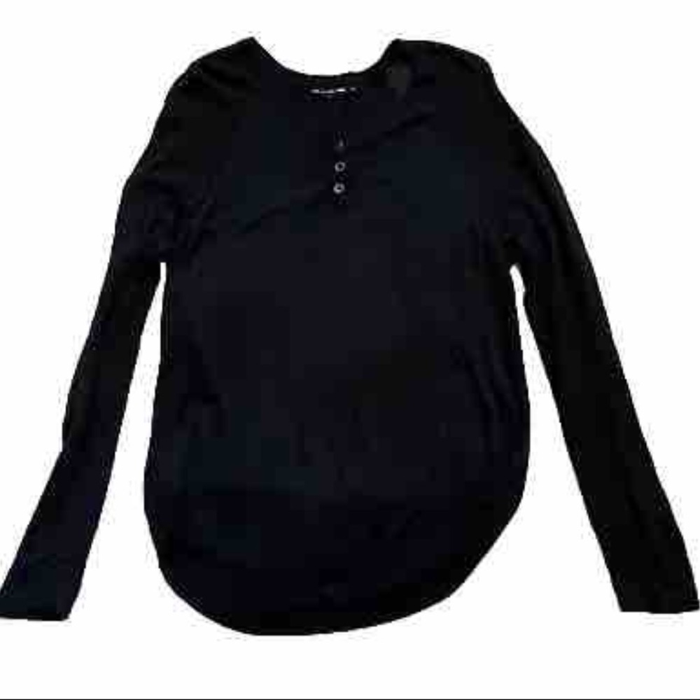 RAG & BONE Jean Top Perforated Knit Sleeves Long Sleeve Size Medium Trendy - Picture 7 of 7